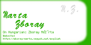 marta zboray business card